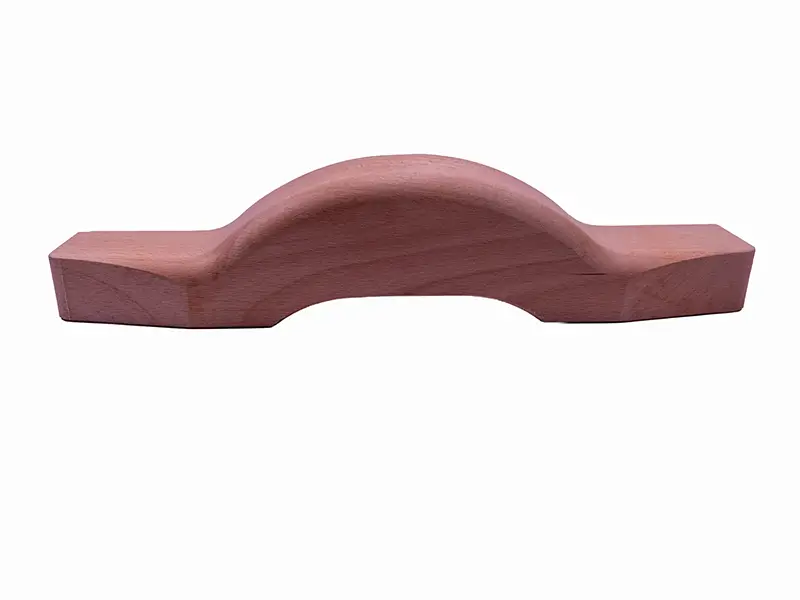 Das Druckholz mit breiter Auflage (566) hat einen ergonomischen Holzgriff, gefast, breite Stützfläche, auf weissem Hintergrund.