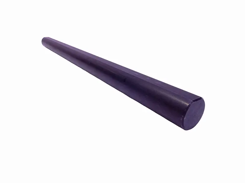 Spindel Ø 26 mm, Länge 400 mm (8782): Dunkellila, glatte Zylinderstange, verjüngt, ideal für Holzbearbeitung & Arbeitsschutz.