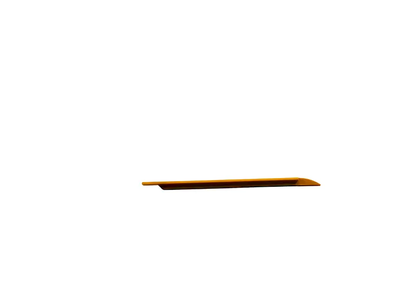 Auf weißem Hintergrund ist mittig ein langer Holz-Räucherstäbchenhalter (27127) mit einer feinen Krümmung und edlem Design zu sehen.