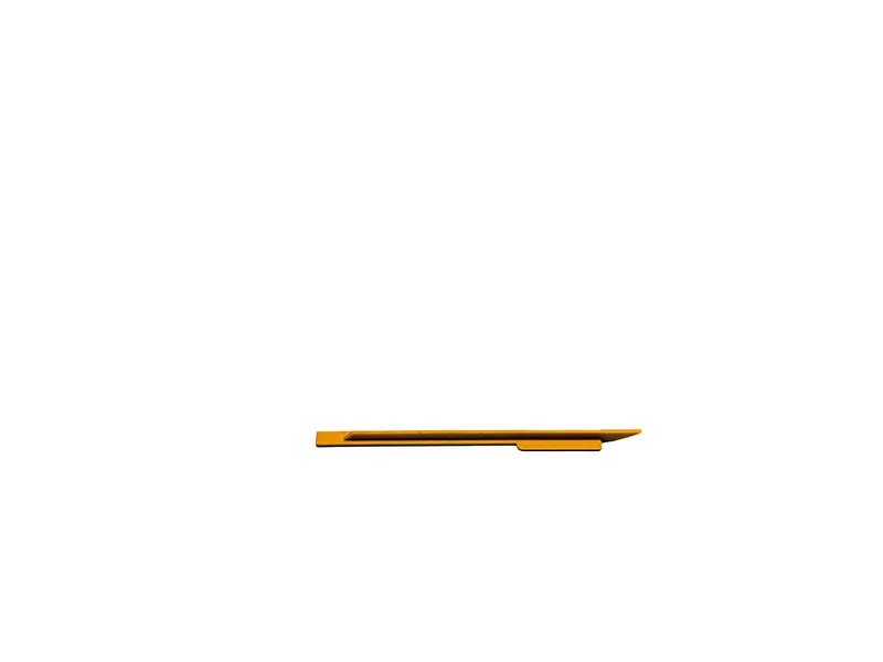 Ein einzelner gelber Einlage rechts (27127) Markierstift liegt quer auf weißem Hintergrund, zentriert und mit viel Freiraum.