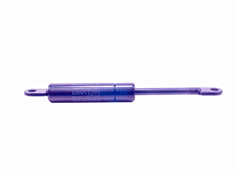 Stabilus Gasdruckfeder 7981 Metall, mit Oesenbefestigung beidseitig, für Schutzeinrichtung, isoliert auf Weiss.