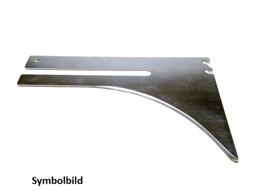 Metall-Spaltkeil 2,5/ø250–315 mit zwei geraden Schlitzen und gebogener Kante für Kreissägen, Symbolbild auf weißem Hintergrund.